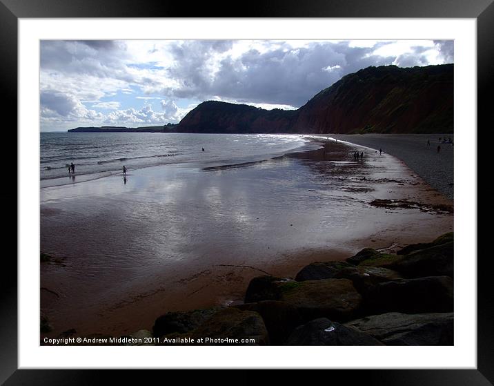 Sand and Stone Framed Mounted Print by Andrew Middleton