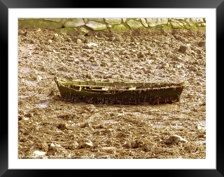 Barnacle Boat Framed Mounted Print by Andrew Middleton