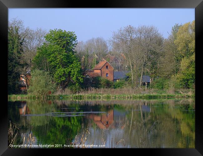 Rooksbury Mill Framed Print by Andrew Middleton
