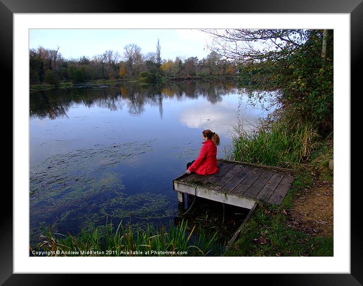 Lady In The Lakes Framed Mounted Print by Andrew Middleton