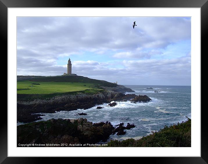 The Hercules Tower Framed Mounted Print by Andrew Middleton