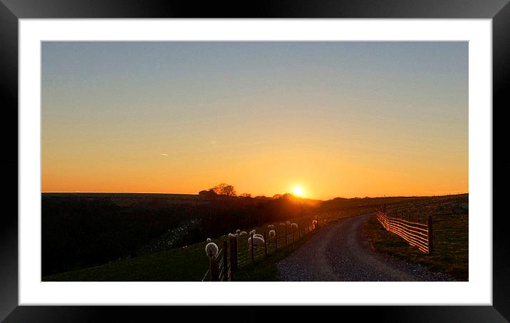 Sunset At Coombe Gibbit Framed Mounted Print by Andrew Middleton