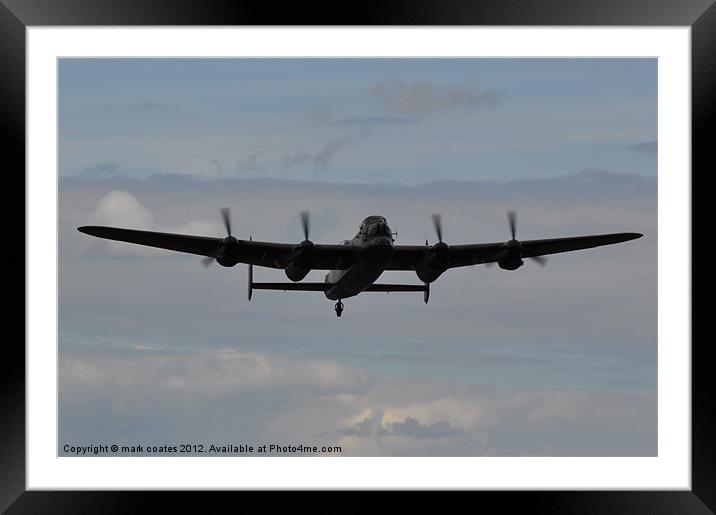 Lancaster bomber Framed Mounted Print by mark coates