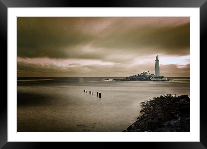 StMarys Lighthouse Framed Mounted Print by Doug Lohoar