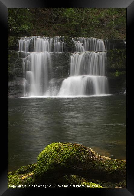 Timeless Waterfall, Ystradfellte, Cymru Framed Print by Pete Etheridge