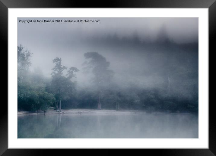 Misty Shore Framed Mounted Print by John Dunbar