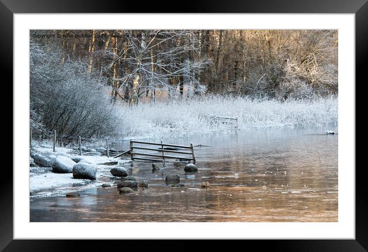 Touch of Winter Framed Mounted Print by John Dunbar