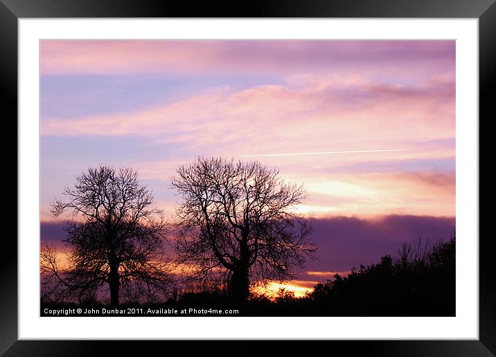 Sunset on the Isle of Axholme Framed Mounted Print by John Dunbar