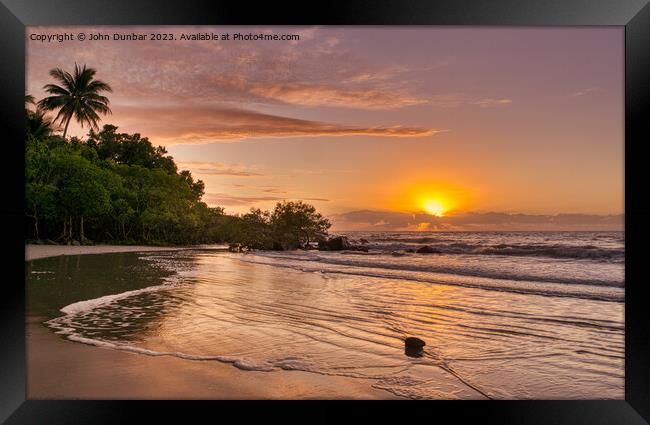 Port Douglas Sunrise Framed Print by John Dunbar
