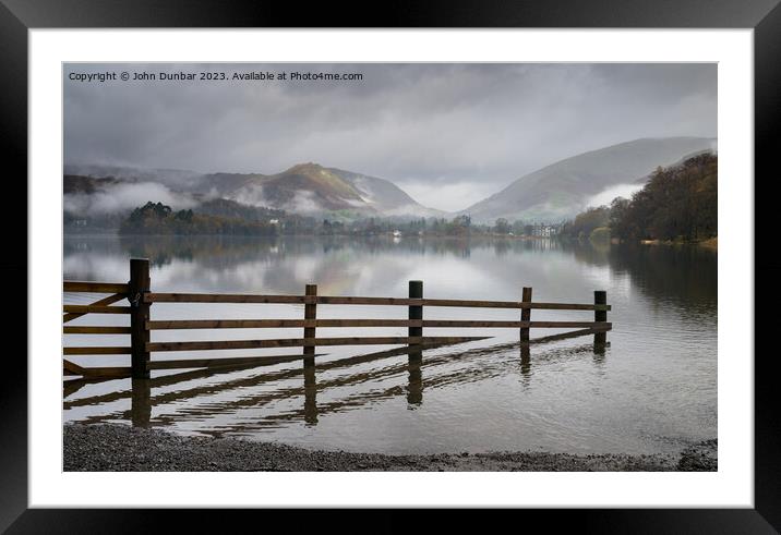 Grasmere Mist Framed Mounted Print by John Dunbar