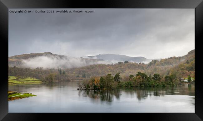 Rydal Showers Framed Print by John Dunbar