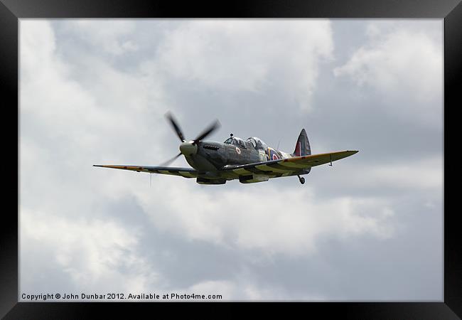 Spitfire Mk9 Framed Print by John Dunbar