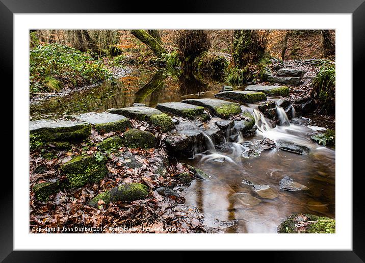 Stepping Stones Framed Mounted Print by John Dunbar