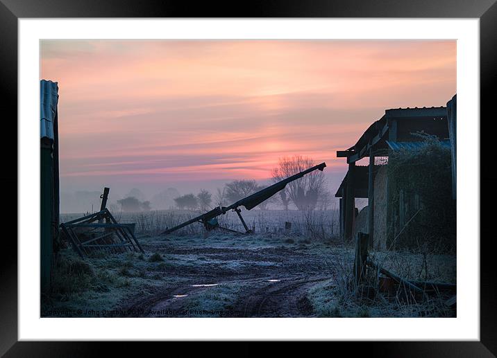 Dawn on the Farm Framed Mounted Print by John Dunbar