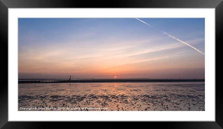 Humber Estuary Sunrise Framed Mounted Print by John Dunbar