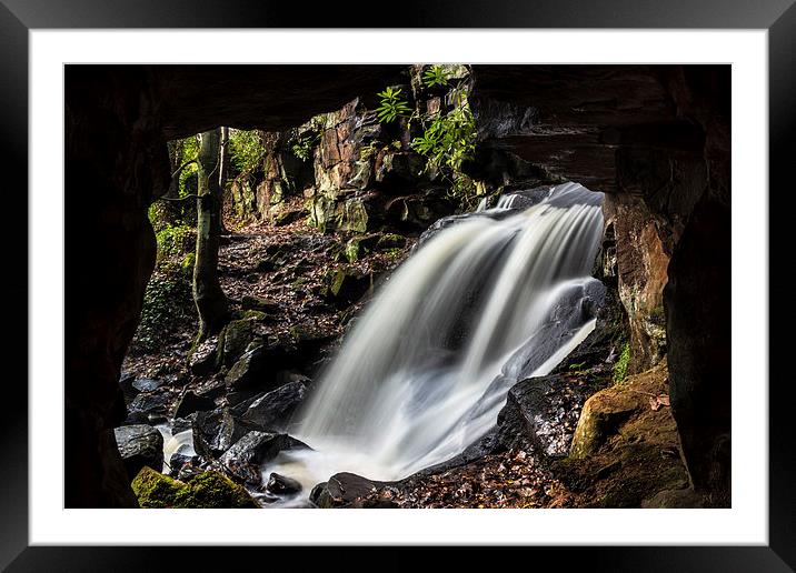 Caves at Lumsdale Framed Mounted Print by John Dunbar