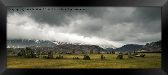 Storms over Castlerigg Framed Print by John Dunbar