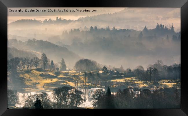 Loughrigg Dawn Framed Print by John Dunbar