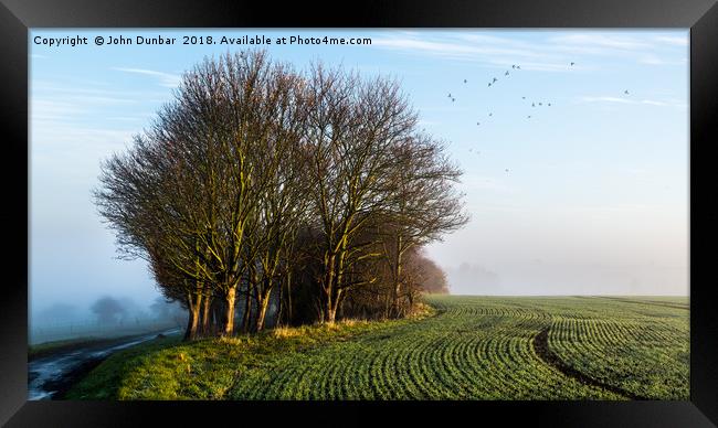 Mist in High Burnham Framed Print by John Dunbar