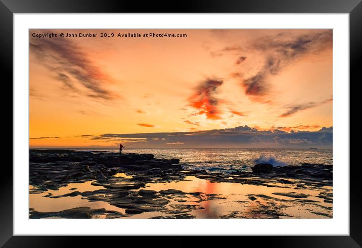 Dawn Fishman on Redhead Rocks Framed Mounted Print by John Dunbar