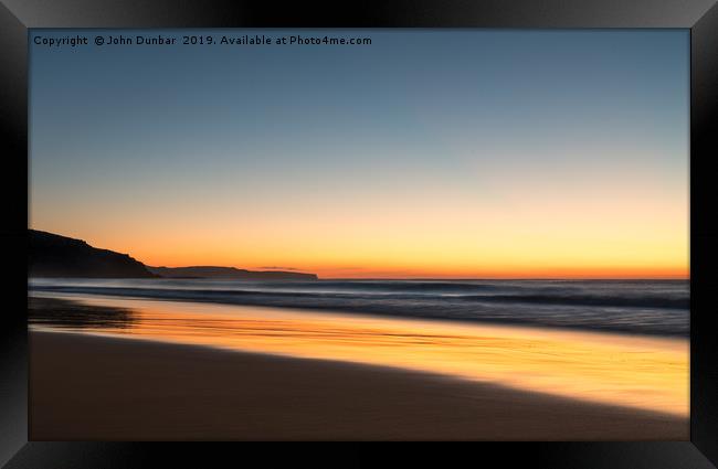 Palm Beach Dawn Framed Print by John Dunbar