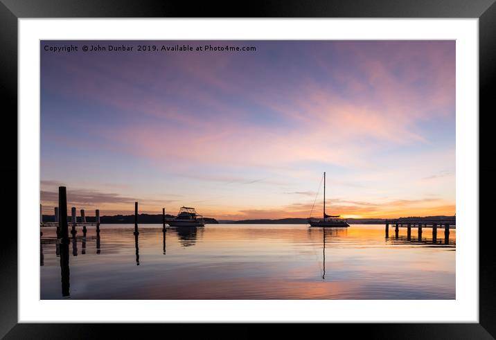 Across the Lake Framed Mounted Print by John Dunbar