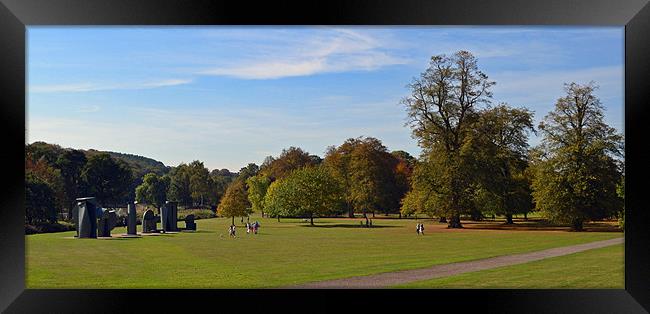 Sunny Autumn Day in the Park Framed Print by Jennifer Mckeown