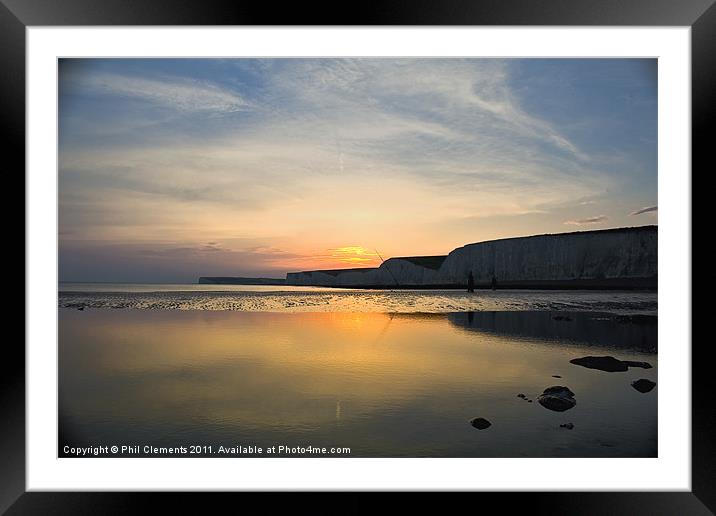 Sunset At Birling Gap Framed Mounted Print by Phil Clements