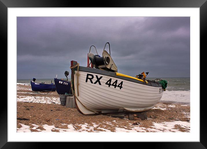 Eastbourne Fishing Boats Framed Mounted Print by Phil Clements