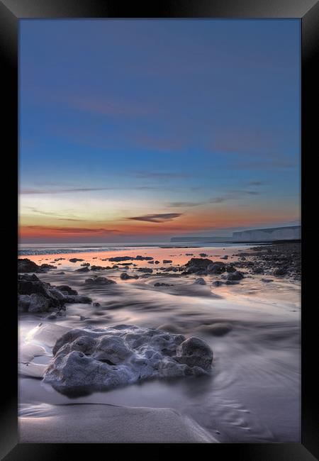 Low Tide At Birling Gap Framed Print by Phil Clements
