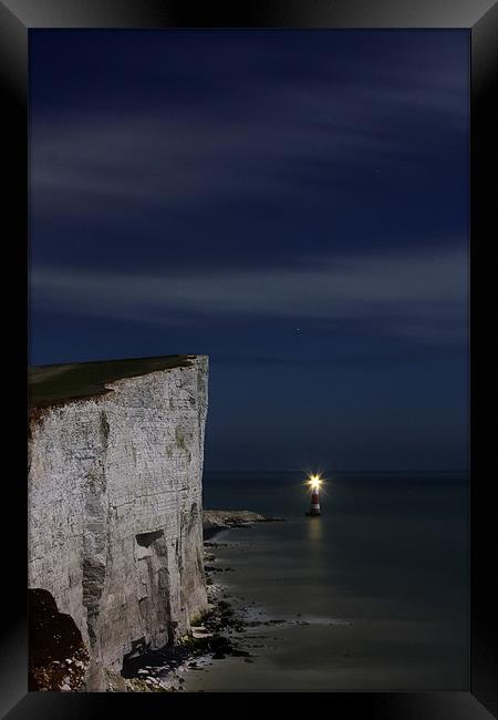 Midnight At Beachy Head Framed Print by Phil Clements