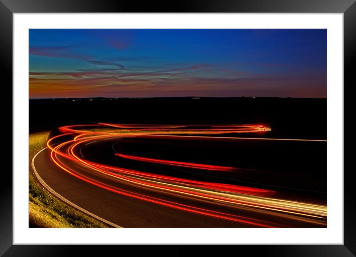 Beachy Head Light Trails Framed Mounted Print by Phil Clements