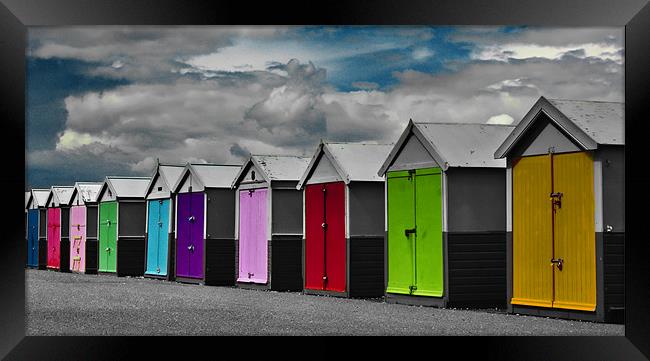 Hove Beach Huts Framed Print by Phil Clements