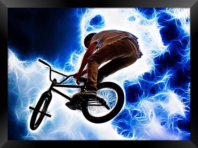 Electric BMX Framed Print by Phil Clements
