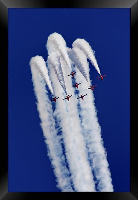 Red Arrows Framed Print by Phil Clements