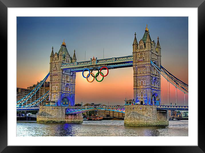 Tower Bridge at Sunset Framed Mounted Print by Phil Clements