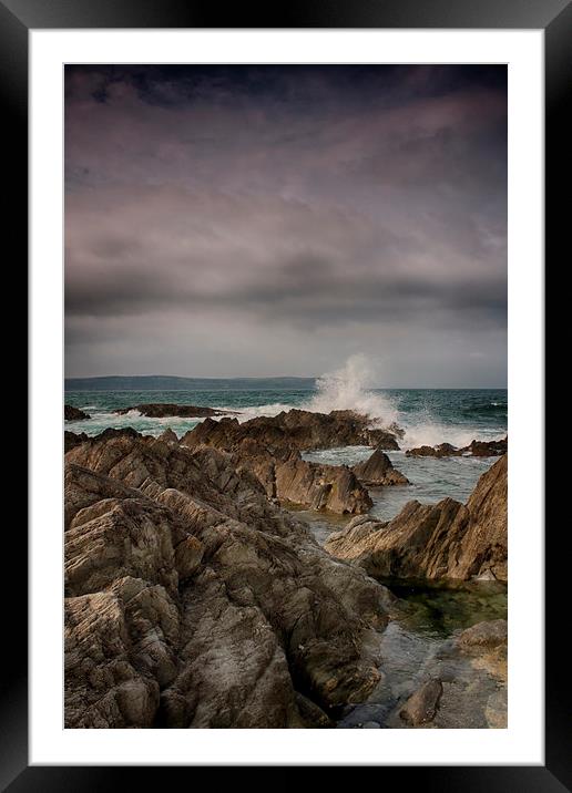  Barricane Beach Rocks, Woolacombe Framed Mounted Print by Phil Clements