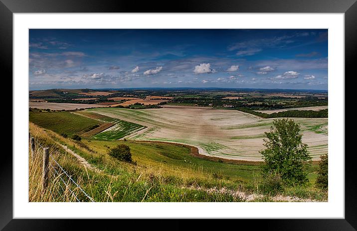  View From Firle Beacon Framed Mounted Print by Phil Clements