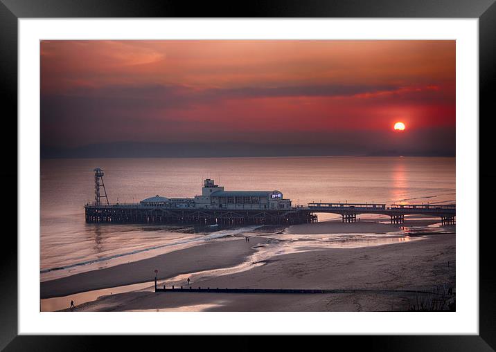  Bournemouth Sunset Framed Mounted Print by Phil Clements