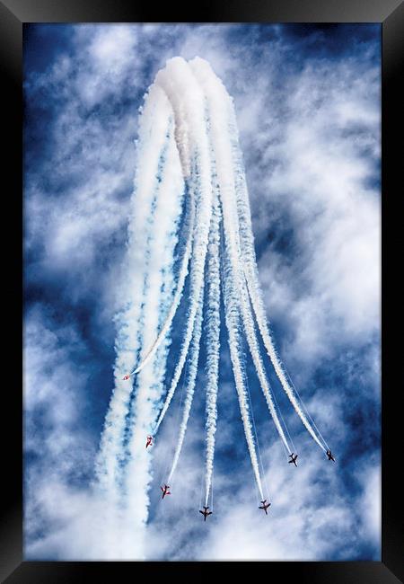  Red Arrows Vertical Break Framed Print by Phil Clements