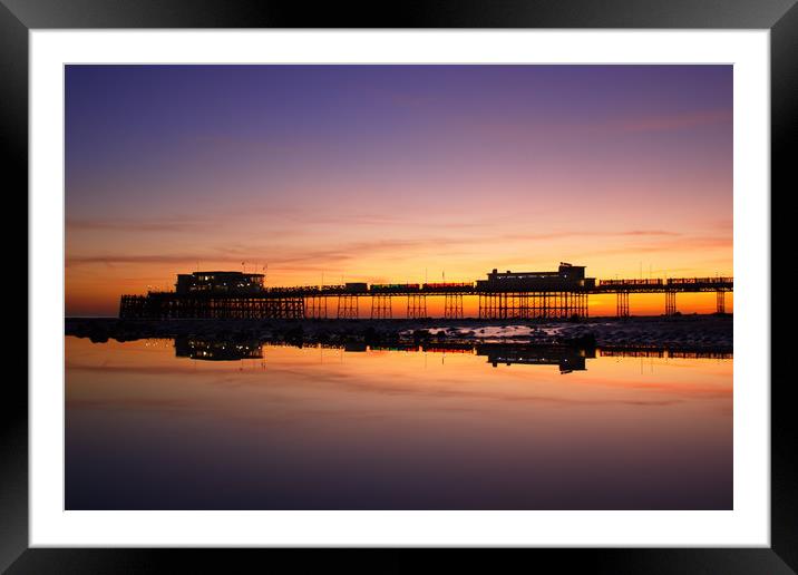 Worthing Pier Sunset Framed Mounted Print by Phil Clements