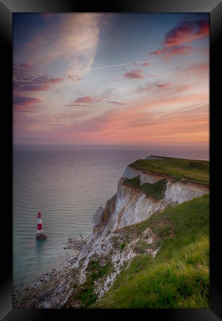 Beachy Head Sunset Framed Print by Phil Clements