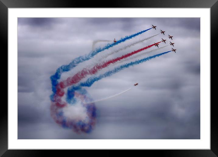 Red Arrows Tornado Framed Mounted Print by Phil Clements