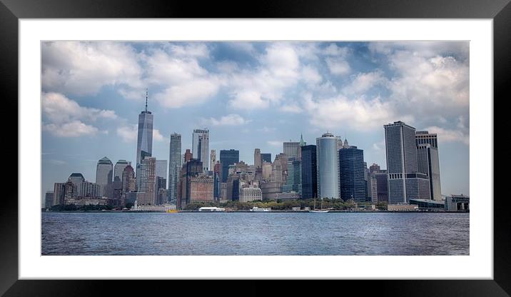 Manhattan Skyline Framed Mounted Print by Phil Clements