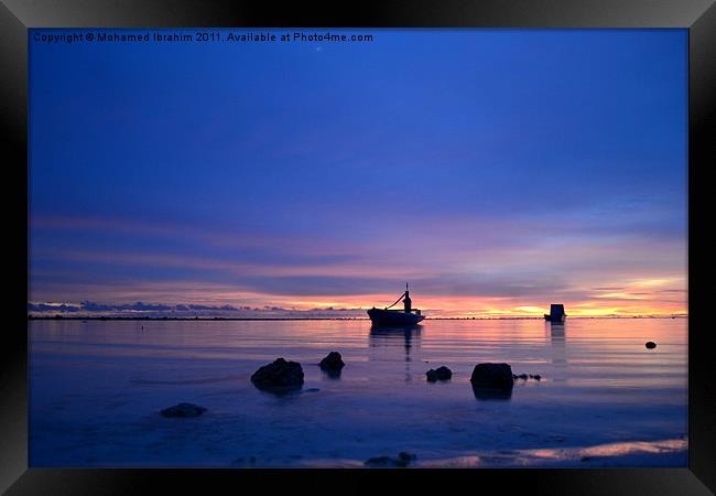 Dusk Maldives Framed Print by Mohamed Ibrahim