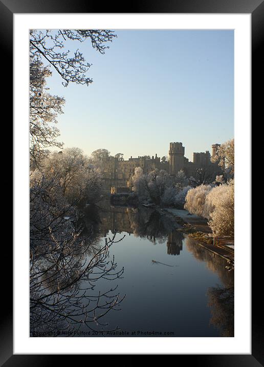 Warwick Castle in Winter Framed Mounted Print by Nick Fulford