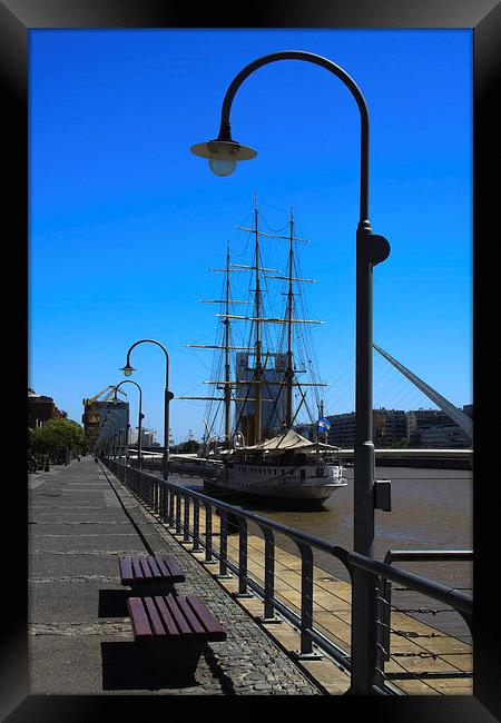 Streetlamps at noon Framed Print by Nick Fulford