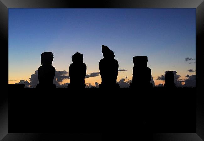 Guardians of Rapa Nui Framed Print by Nick Fulford