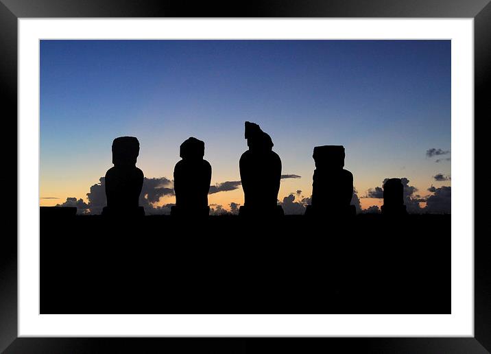 Guardians of Rapa Nui Framed Mounted Print by Nick Fulford