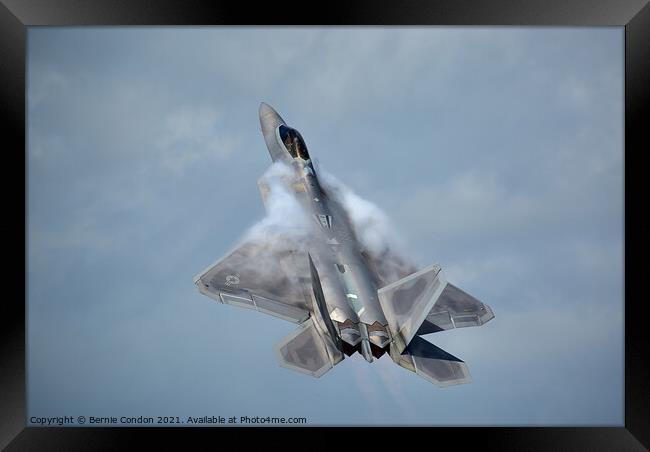 F22 Raptor Framed Print by Bernie Condon